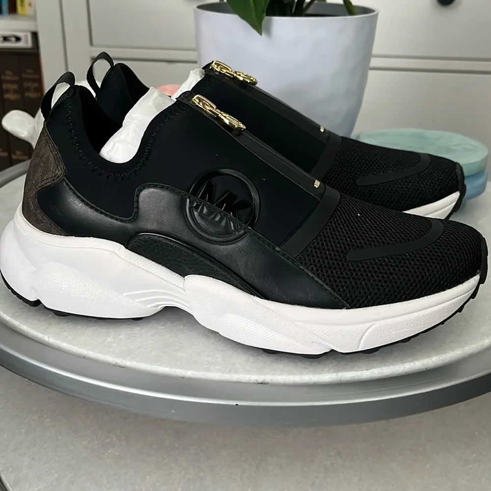 Michael Kors Sami Zip Trainer Brown Multi Sneaker